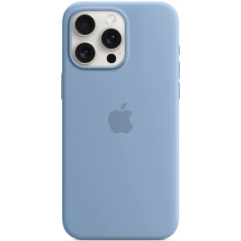 Силиконовый чехол Apple MagSafe для iPhone 15 Pro Winter Blue
