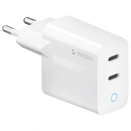 Сетевое зарядное устройство Deppa 45W 2xUSB-C 11449