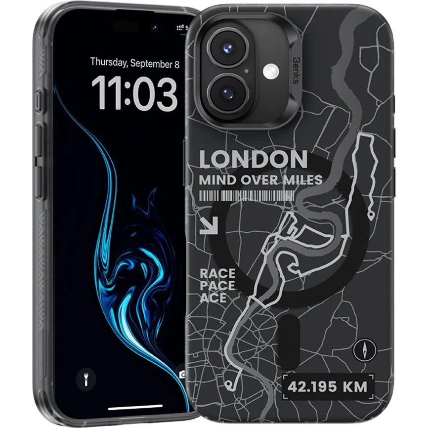 Чехол Benks Magnetic City Case with MagSafe для iPhone 16 London фото 1