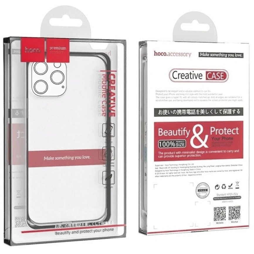 Силиконовый чехол Hoco для iPhone 15 Pro Transparent фото 2