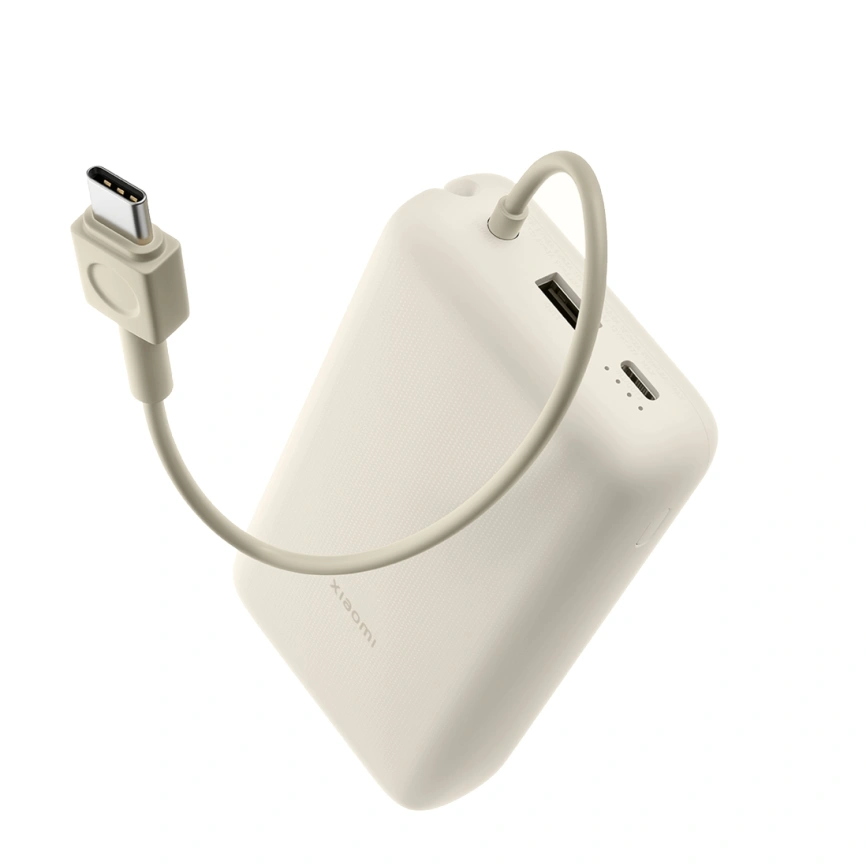 Внешний аккумулятор Xiaomi Power Bank 20000mAh (Integrated Cable) Tan фото 2