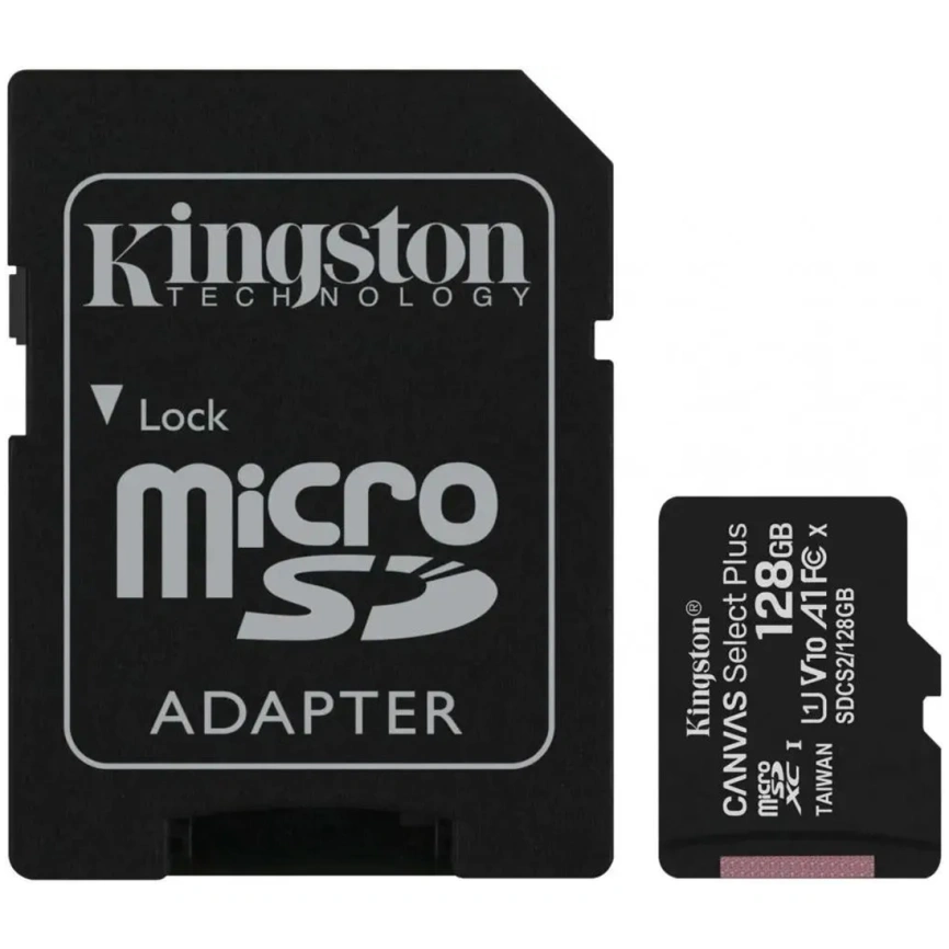 Карта памяти Kingston Canvas Select Plus 128GB MicroSDXC Class 10 UHS-I (SDCS2/128GB) фото 1