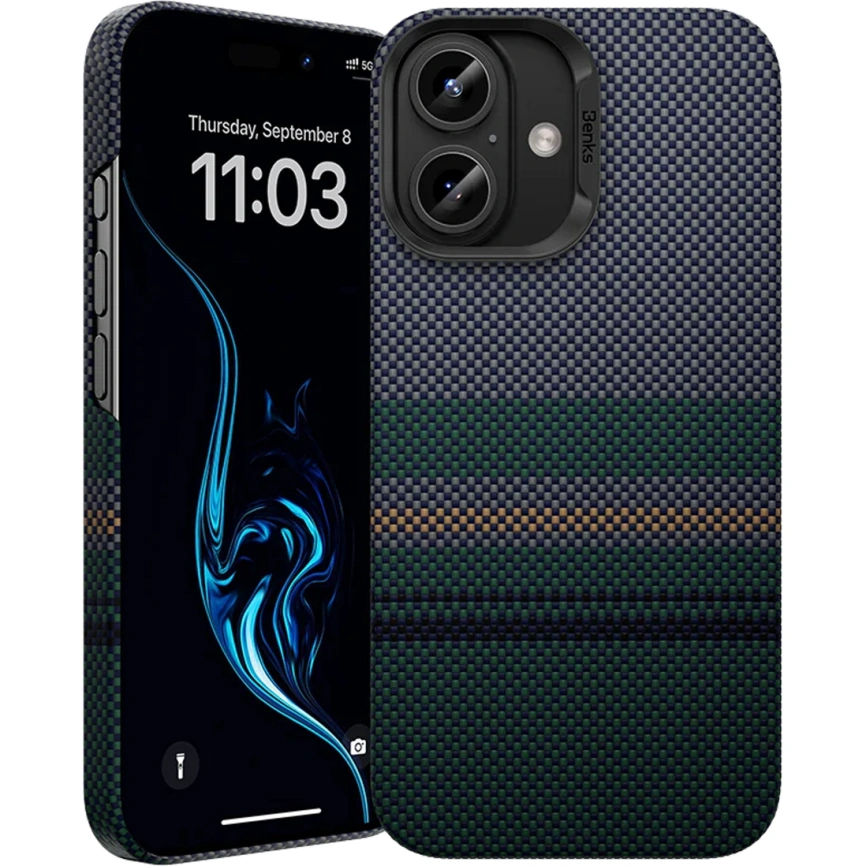 Чехол Benks ArmorAir Case built with Kevlar для iPhone 16 Aurora фото 5