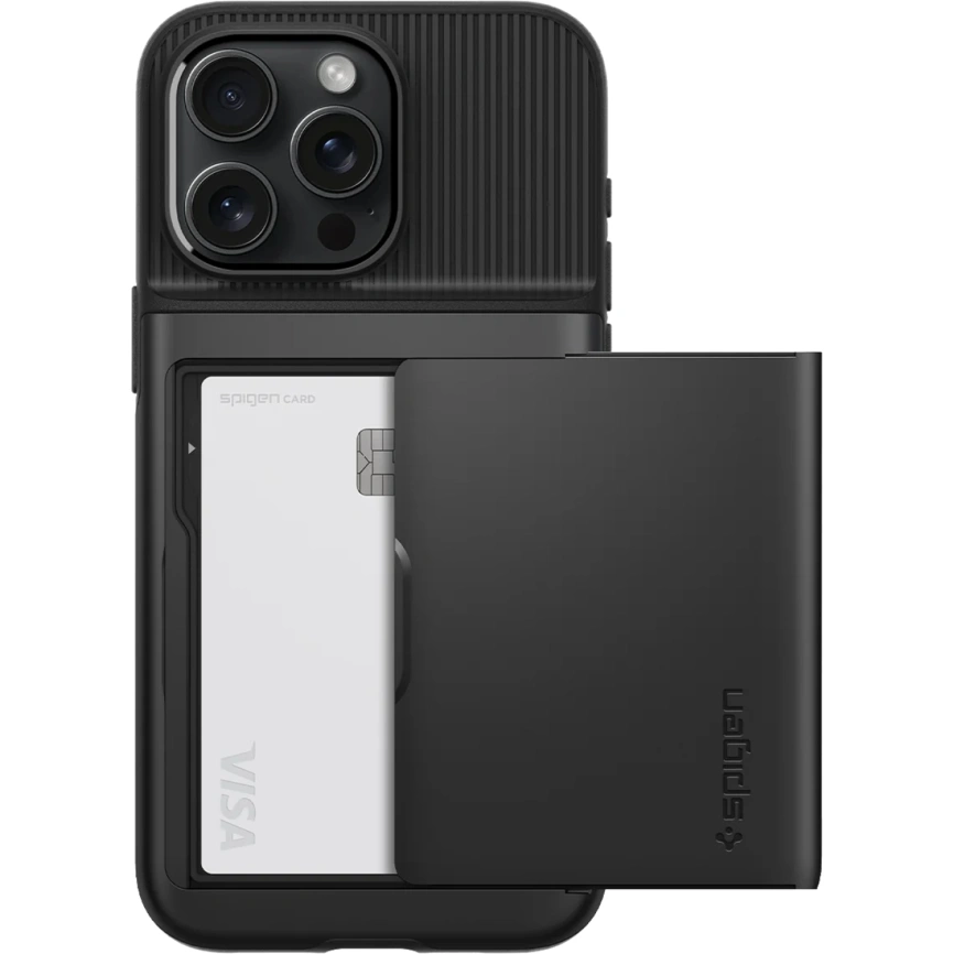 Чехол Spigen Slim Armor CS для iPhone 15 Pro Max (ACS06589) Black фото 3