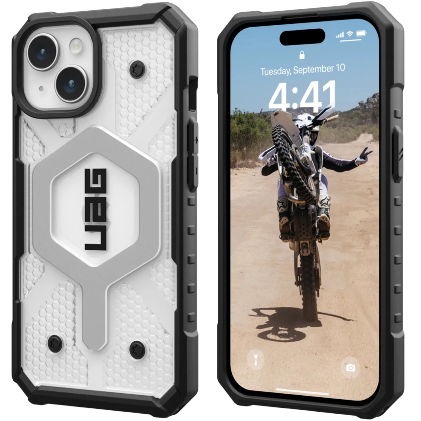 Чехол UAG с поддержкой MagSafe Pathfinder для iPhone 15 Plus Ice (114311114343) фото 5