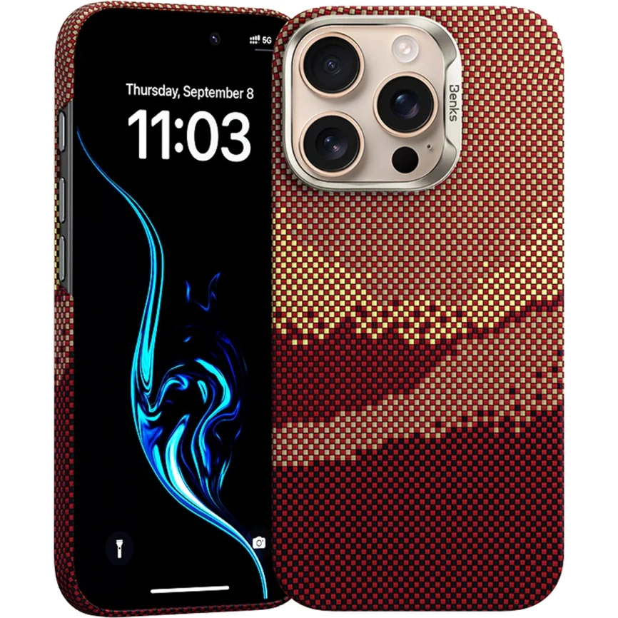 Чехол Benks ArmorAir Case Built with Kevlar для iPhone 16 Pro Max Golden Tide фото 5