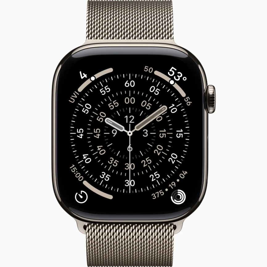 Смарт-часы Apple Watch Series 11 46mm Natural Titanium Case with Natural Milanese Loop S/M фото 3