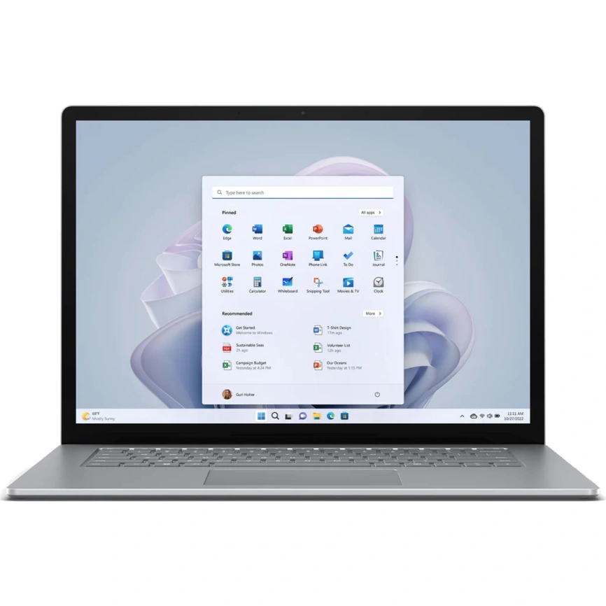 Ноутбук Microsoft Surface Laptop 5 15 WQXGA IPS/ i7-1255U/16Gb/512Gb SSD (RIP-00001) Platinum Metal фото 2